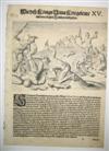 (AMERICAN INDIANS--PRINTS.) Bry, Theodor de. Group of 5 American Indian plates from de Bry.